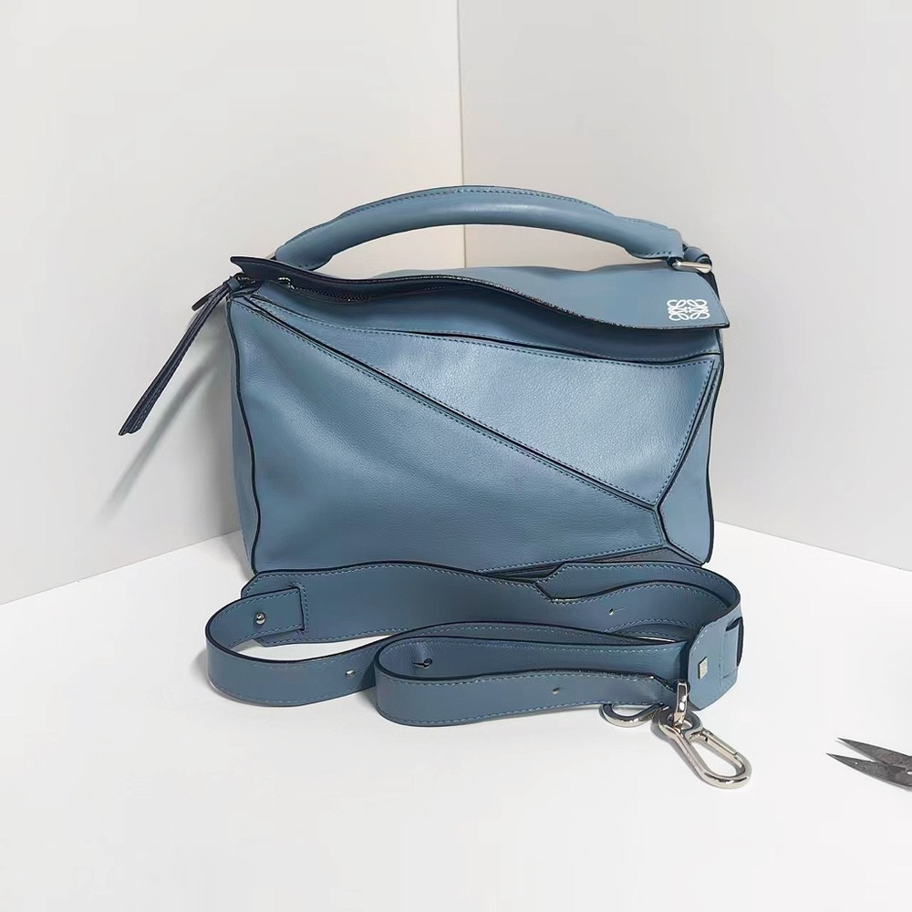 Loewe Light Blue Calfskin Puzzle Medium Bag